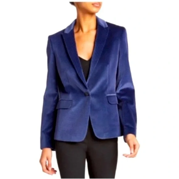 Rag & Bone Blazer Women’s Size 00 Velvet Print Lexi One Button Lined Career Glam - Picture 1 of 10